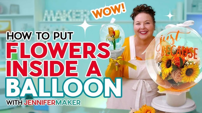 DIY Bobo Balloon Bouquet/How to put flowers inside a balloon