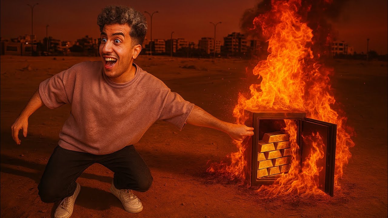 اختبار حريق خزنه مليانه دهب 🔥 هل الخزنه هتستحمل القسوه ولا لا