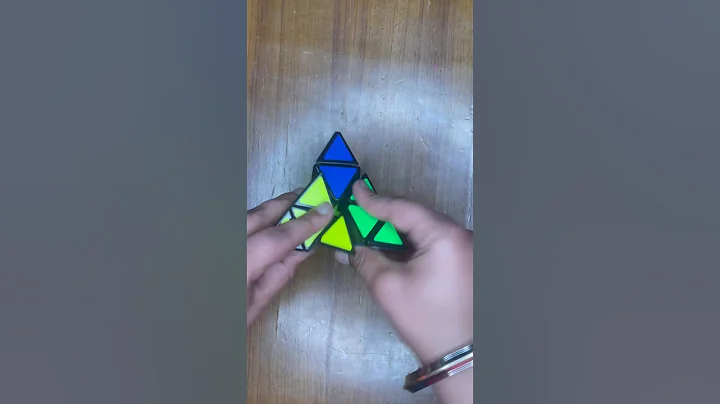 Solve pyraminx cube in 4 moves || #trending #rubikscube #cubber #viral #cube #cubing #shorts