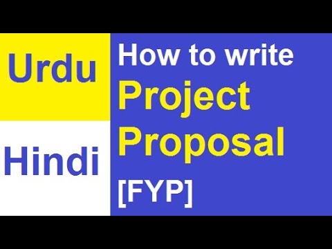 How to write Project Proposal Template for final year projects [FYP]