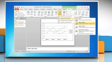 How to show & hide Gridlines in Line Graphs in PowerPoint 2010