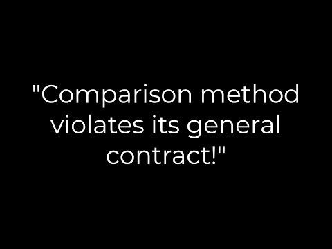 Java :"Comparison method violates its general contract!"(5solution)