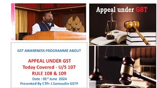 GST Appeal - U/s 107 of CGST Act - in Tamil - Presented by CTPr J.Samsudin GSTP