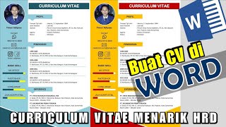 Cara buat CV Lamaran Kerja di Word 2007