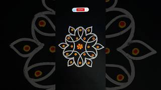 Easy kolam for beginners🌼Melikala muggulu🌼Easy rangoli #shorts Subscribe for more daily designs😊