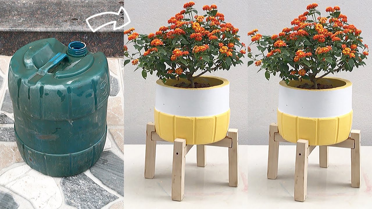 Great Idea From Cement - How To Cast Beautiful Cement Flower Pots From