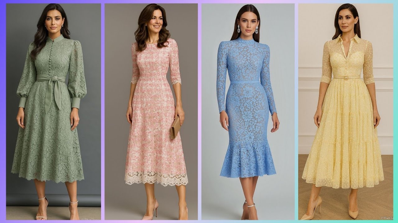 The Most Beautiful MODEST LACE Dresses