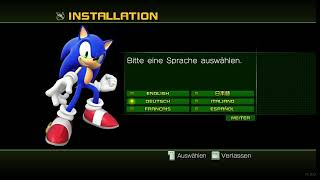 Sonic Unleashed Recompiled Installation Menu
