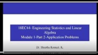 18EC44 ESLA - Module 1 - Application Problems - Class 2 | Dr. Shantha Kumari K