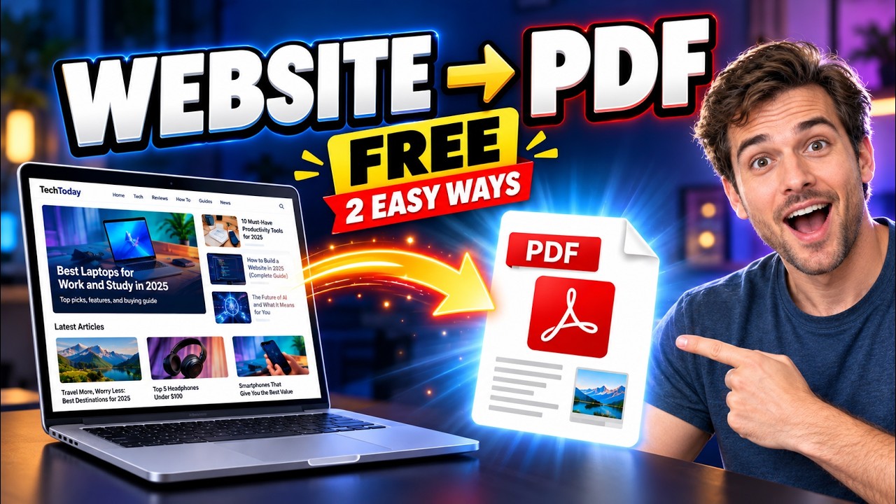 Thumbnail for How to Convert Any Website to PDF for Free (2 Easy Methods)