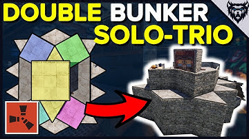 RUST Base Design 2019 - Double Bunker Base - Solo/Trio Base Design