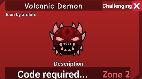 How to get VOLCANIC DEMON in FIND THE GEOMETRY DASH Difficulties Roblox Zone 2  CODE