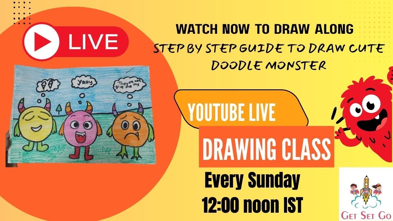 Easy doodles | Drawing for kids | Step by step | live drawing class 