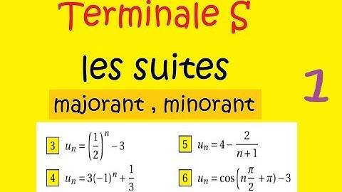Final year Maths specialty - Sequences - Major and minor with examples - 1