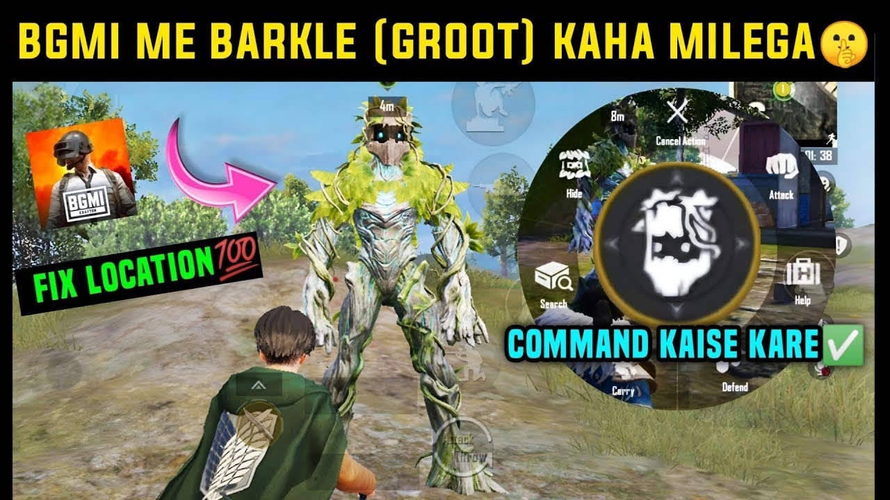 BGMI Barkle Kaha Milega 😱 | Barkle Location + Groot Command Trick 🔥