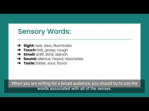 Video: Cum se scrie senzorial?