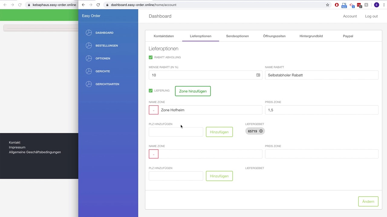 Initial Setup Easy Order - YouTube
