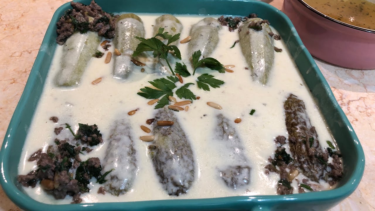 شيخ المحشي ومحشي في اللبن وصفتين بطنجره واحده للعزايم سهله ولاأطيب دلال حناوي