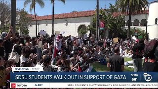 SDSU students walk out in support of Gaza