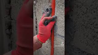 #cómo instalar tubo flexible corrugado en muro de block ⚡#electricidad #facil #conduit