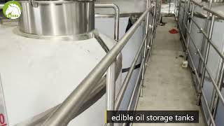 Stainless Steel 30KL 300HL 30000L Palm Oil Storage Tanks are Build Up with Catwalk.
