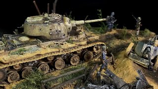 German Captured KV1 Adamant!Eastern Front 1/72  Diorama