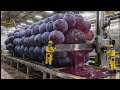 From Grapes to Ice Cream | Full Industrial Process of Premium Grape Ice Cream Factory