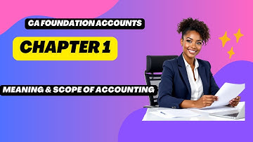 CA Foundation I Chapter 1: Theoretical Framework I Meaning & Scope of Accounting - Part 1