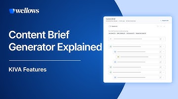 Content Brief Generator | KIVA AI SEO Agent by Wellows
