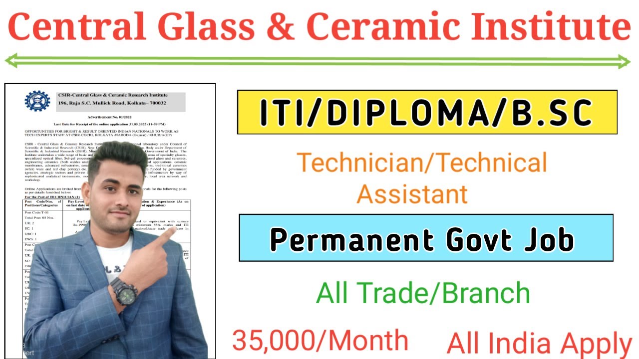 CSIR-Central Glass & Ceramic Research Institute Recruitment -2022