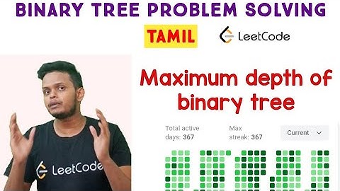 Maximum Depth of Binary Tree | Leetcode | Programming in tamil | coding in tamil | Beginners