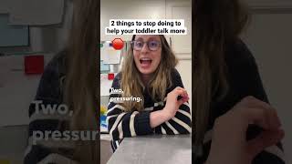 ✋Stop doing these 2 things to help your toddler talk more! #toddlers #speechtherapy #shorts