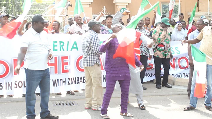 Human Right Abuse : NLC Storms Zimbabwe Embassy, Blasts President  Mnangagwa