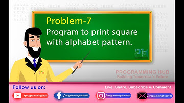 Program to print square with alphabet pattern.