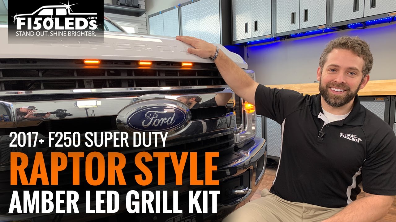 2017 F250 SUPER DUTY RAPTOR STYLE LED GRILL KIT INSTALL F150LEDS COM 2017-f250-super-duty-raptor-style-led-grill-kit-install-f150leds-com
