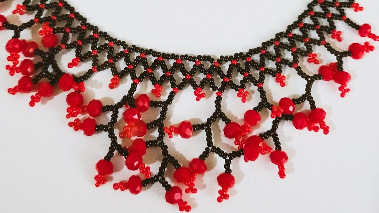 Kolay Yapımlı Kırmızı Salkım Kolye #1