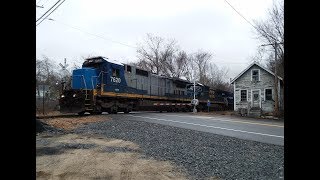 Empty Bow NH Coal Train at West Chelmsford MA 3/17/20