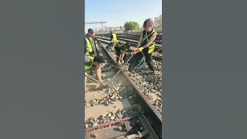 Unbelievable Teamwork on Railway Lines! 😱💪 #shorts