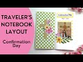 Traveler's Notebook Layout | Confirmation Day