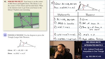 Big Ideas Math [IM2]: 6.6 - Indirect Proof and Inequalities in One Triangle (Lecture & Problem Set)