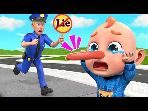 Police help Long-Nosed Rob 😱👃🏻| Police Song for Kids | Rosoo Nursery Rhymes