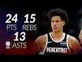 Jalen Johnson 24 pts 15 rebs 13 asts vs Magic 25/26 season