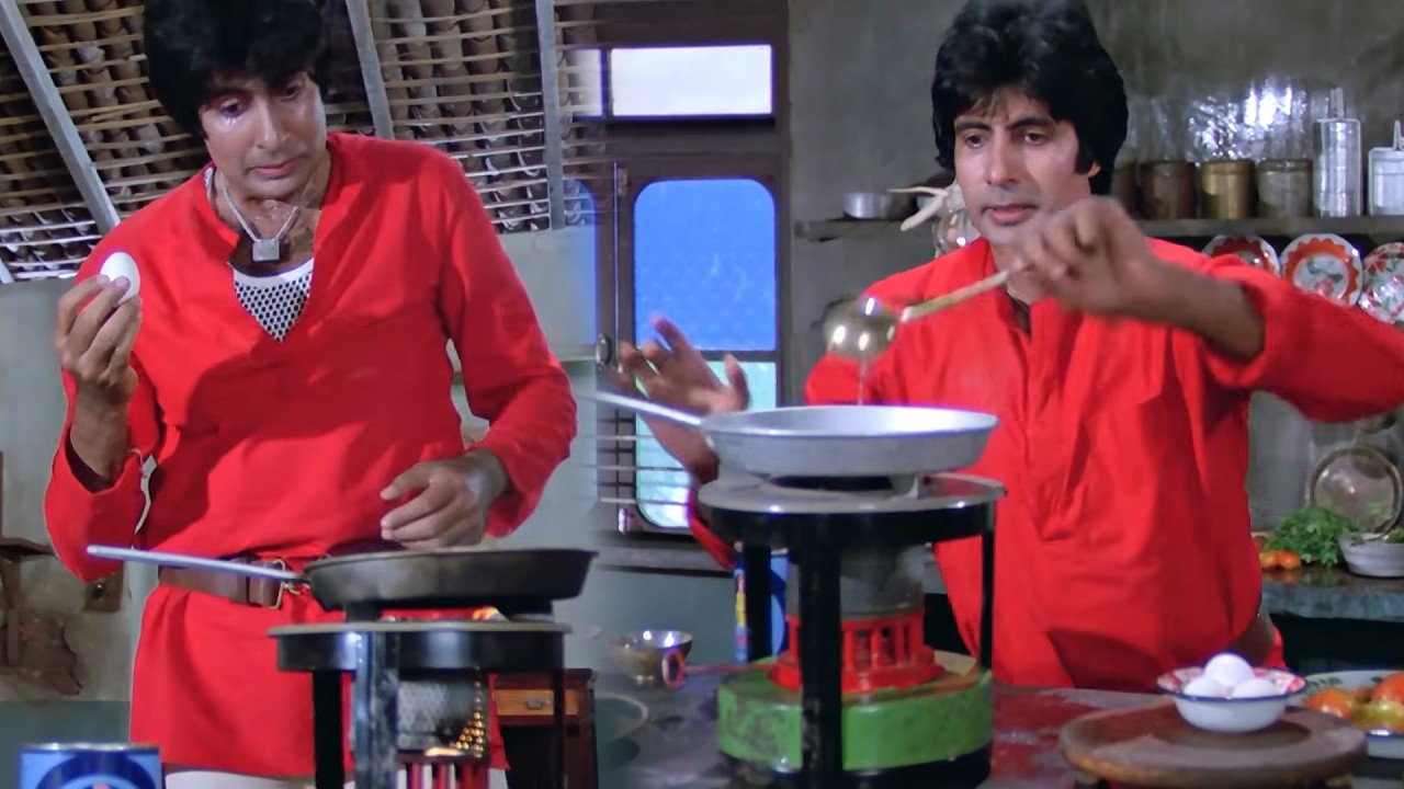 अमिताभ बच्चन का अंडा बनाने का नया तरीका | Amitabh Bachchan Coolie Comedy Scene | Hindi Comedy Scene