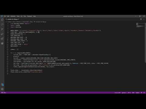 A Python code to compile a video diary
