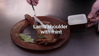 Recipe: Lamb shoulder with mint | Fagor Professional Lamb Shoulder With Hommus Mint Sauce Eg13 Ep45