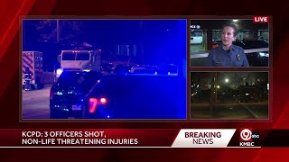 Three Kansas City police officers shot in the 2300 block of Blue Ridge, expected to survive