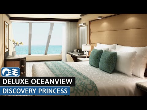 Discovery Princess Deluxe Oceanview walkthrough tour