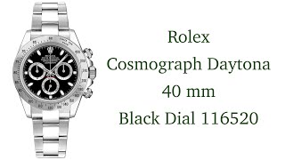 видео: Обзор часов Rolex Daytona 116520 Black Dial картинка: Обзор часов Rolex Daytona 116520 Black Dial