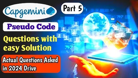 Capgemini Pseudo Code | Capgemini Exceller Analysis Questions 2024