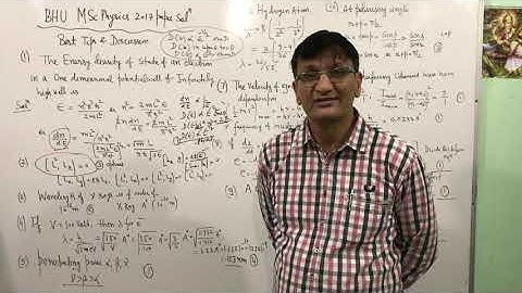 BHU MSc Exam Tips and Solutions 2017-3